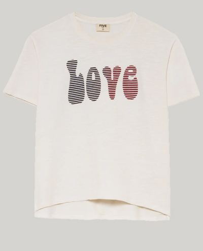 Five Ecru Love T-Shirt