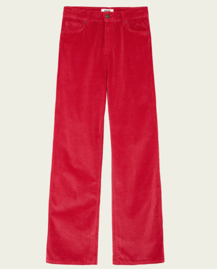 Five Line Strawberry Cord Trousers