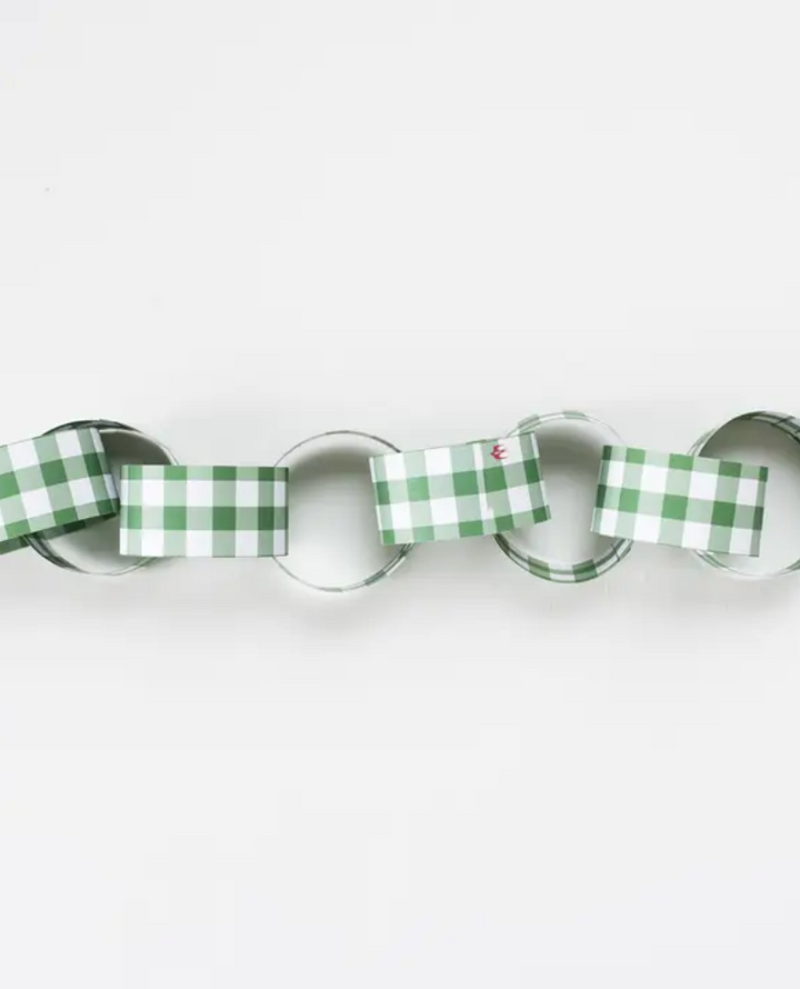 Cotton Clara Green Gingham Paper Chain Kit