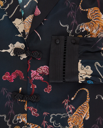 Hayley Menzies Courageous Tiger Black Blouse