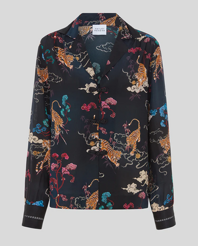 Hayley Menzies Courageous Tiger Black Blouse