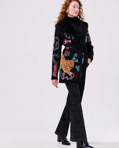 Hayley Menzies Courageous Tiger Short Cardigan