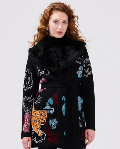 Hayley Menzies Courageous Tiger Short Cardigan