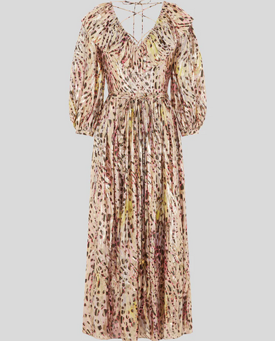 Hayley Menzies Hypnotic Cheetah Silk Maxi Dress