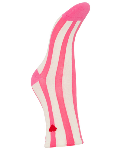 Ichi Love Pink Stripe Socks