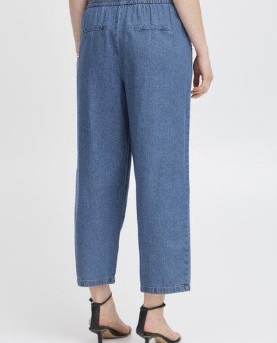 Ichi Archer Washed Blue Denim Trousers