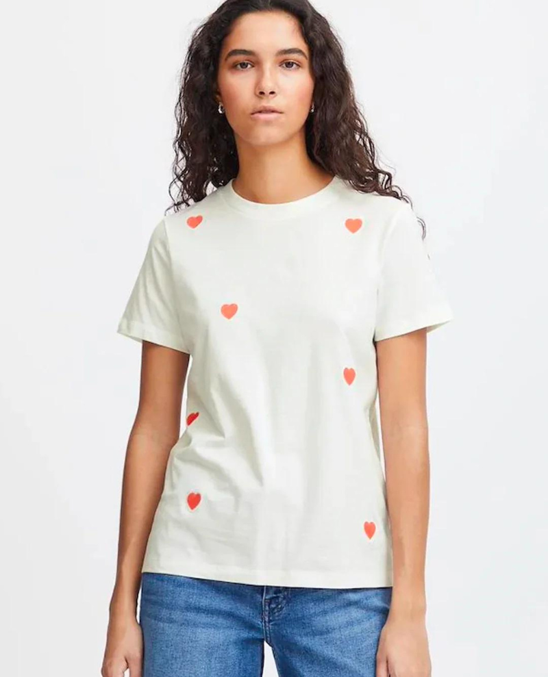 Ichi Camini Coral Heart T-Shirt
