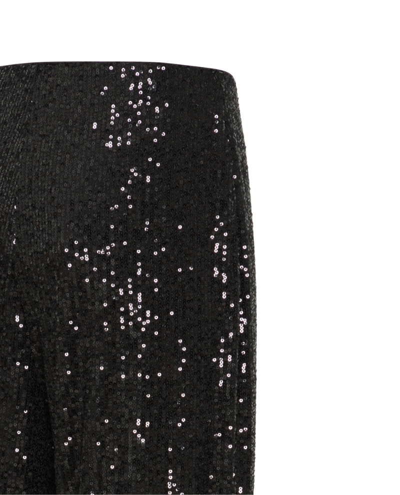 Ichi Fauci Black Sequin Trousers