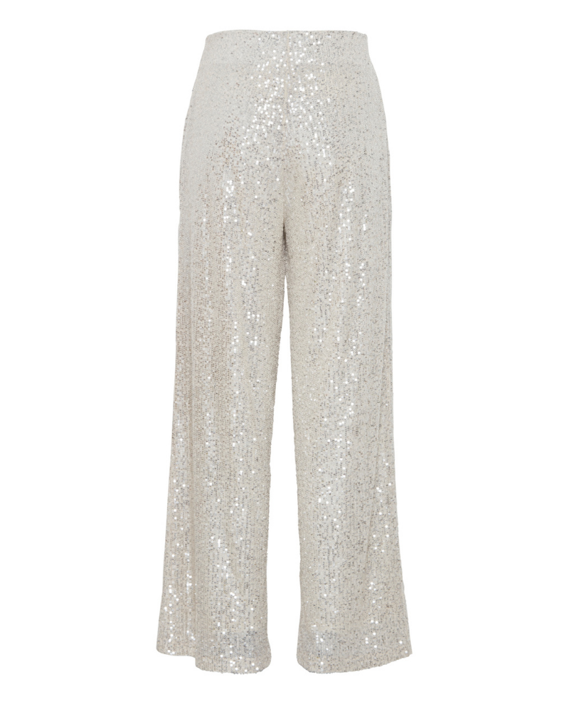Ichi Fauci Frosted Almond Sequin Trousers