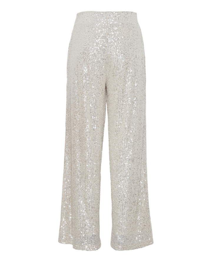 Ichi Fauci Frosted Almond Sequin Trousers