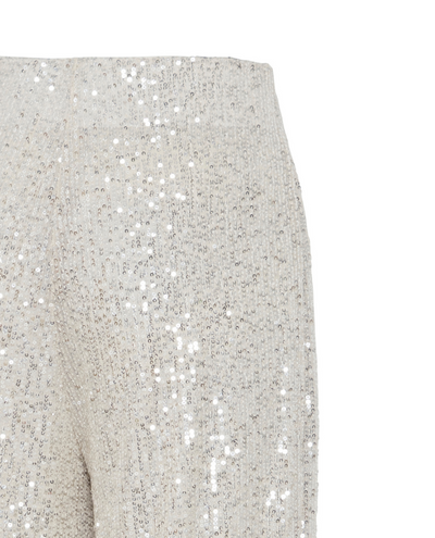 Ichi Fauci Frosted Almond Sequin Trousers