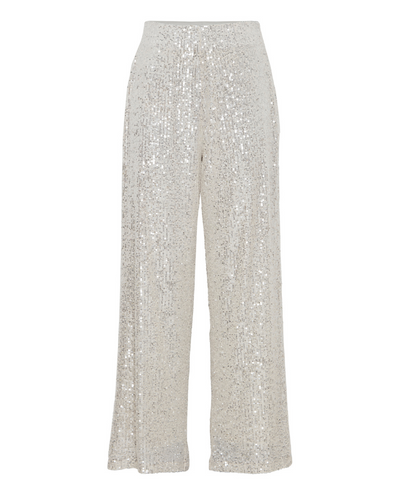 Ichi Fauci Frosted Almond Sequin Trousers