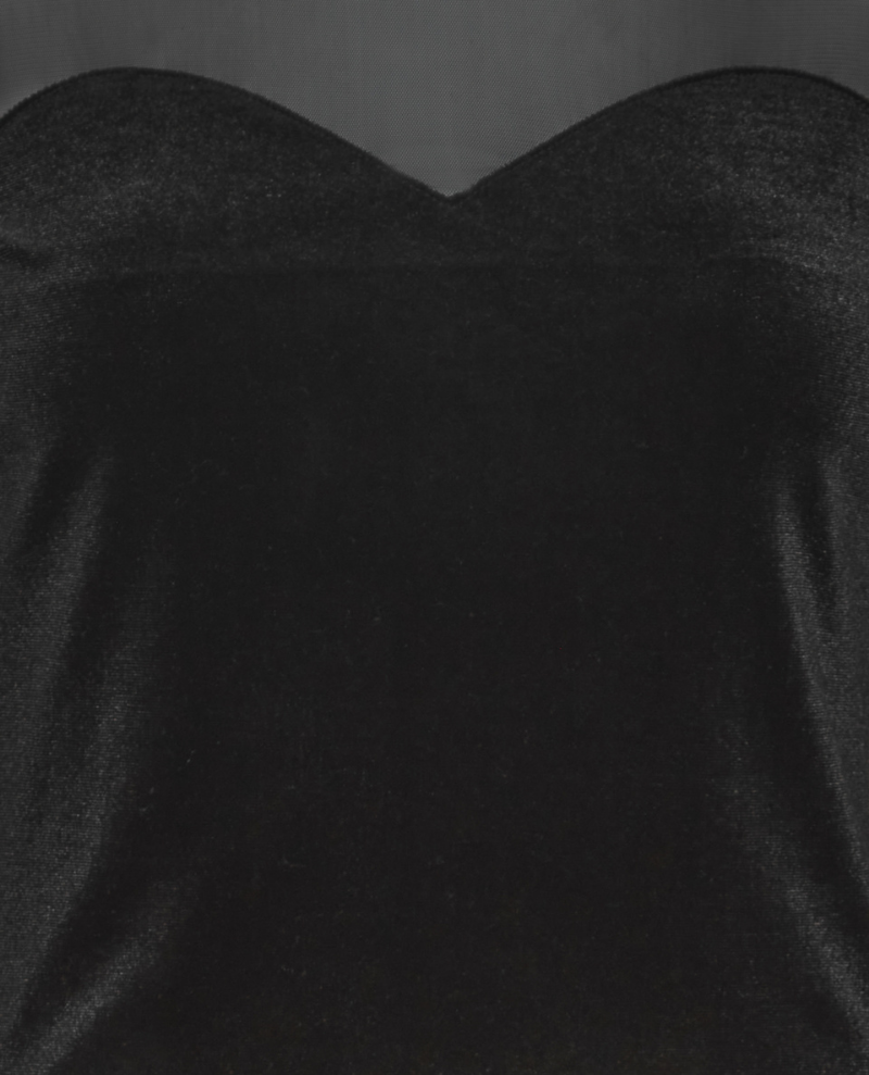 Ichi Lavanny Black Semi Sheer Top