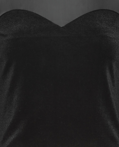 Ichi Lavanny Black Semi Sheer Top