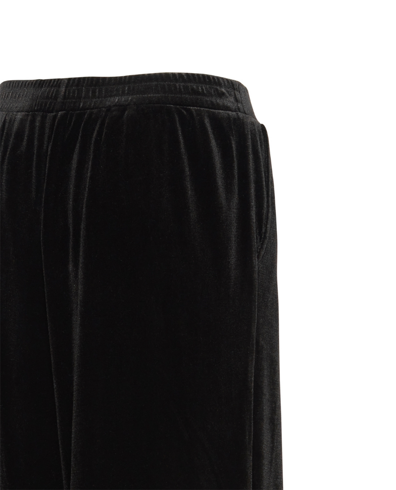 Ichi Lavanny Black Velvet Trousers