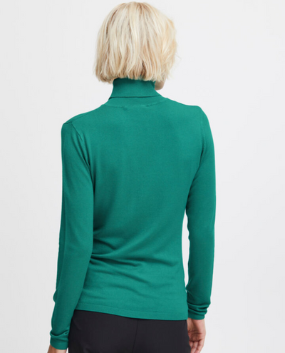Ichi Mafa Cadmium Green Rollneck Sweater