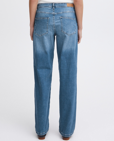Ichi Twiggy Straight Medium Blue Jeans