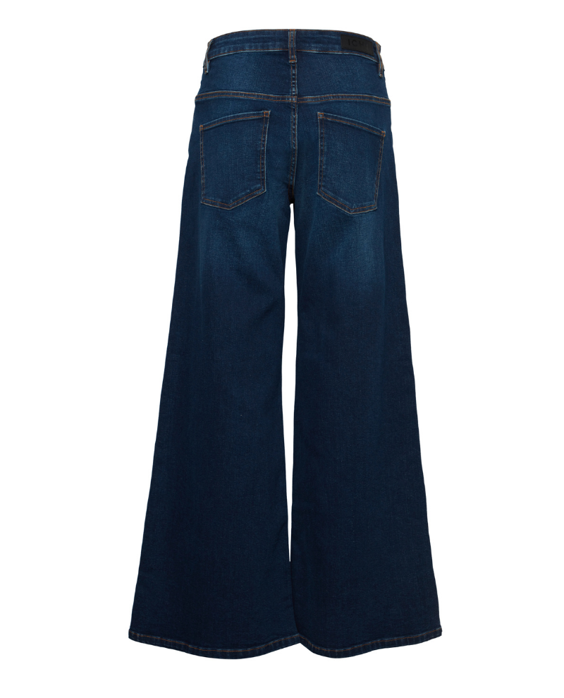 Ichi Twiggy Wide Dark Blue Jeans