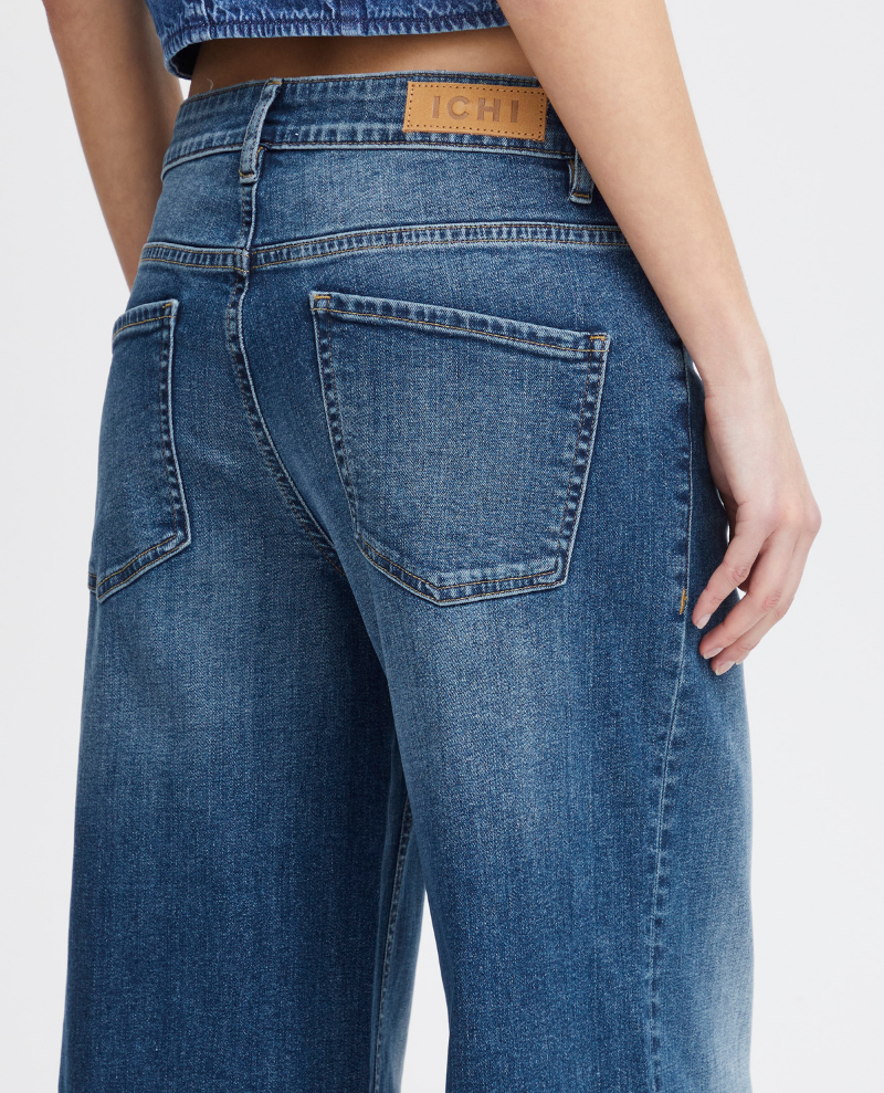 Ichi Twiggy Wide Medium Blue Jeans