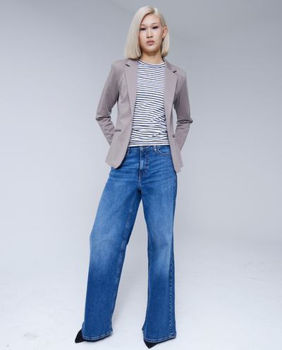 Ichi Twiggy Wide Medium Blue Jeans