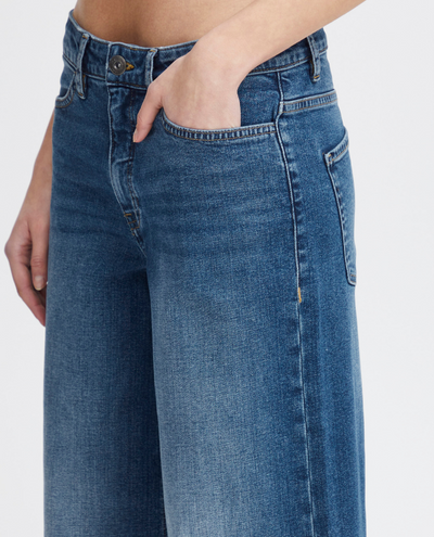 Ichi Twiggy Wide Medium Blue Jeans