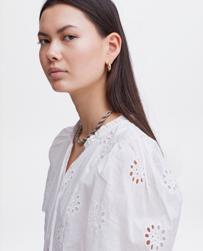 Ichi Ulrica Cloud White Blouse