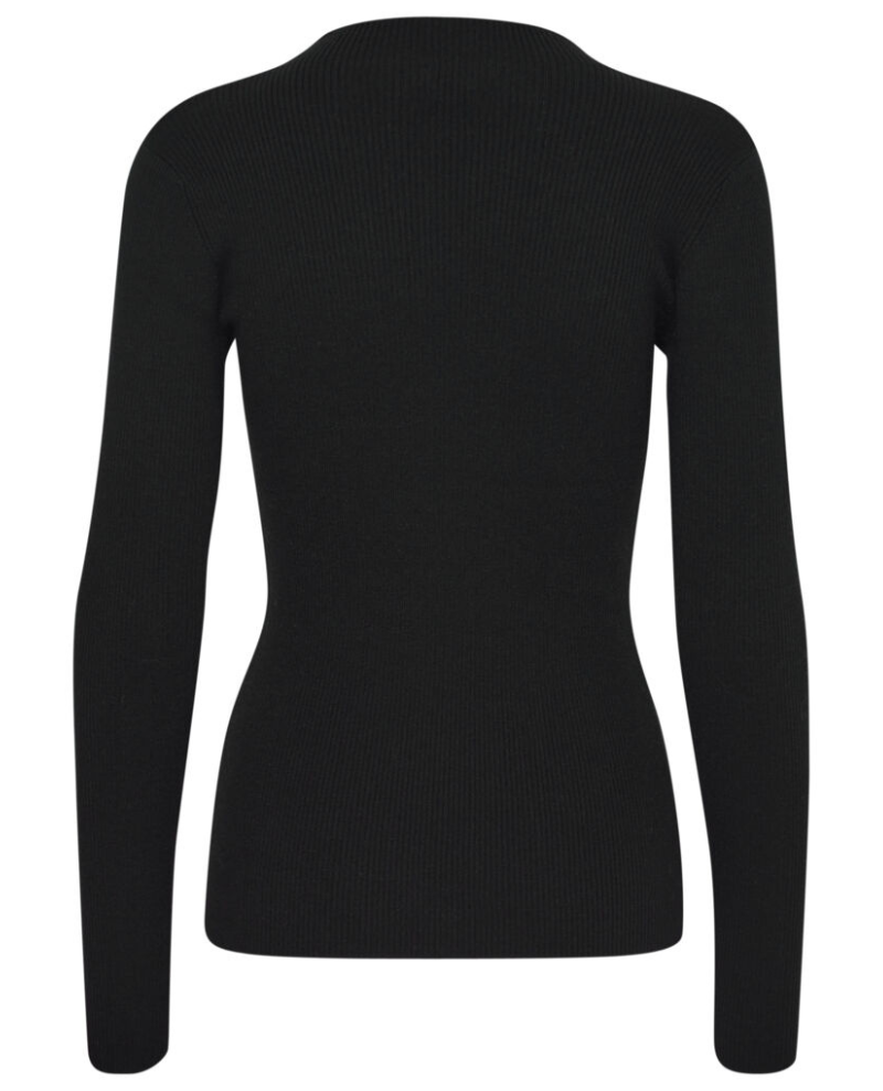 Ichi Aviva Black Long Sleeve T-Shirt