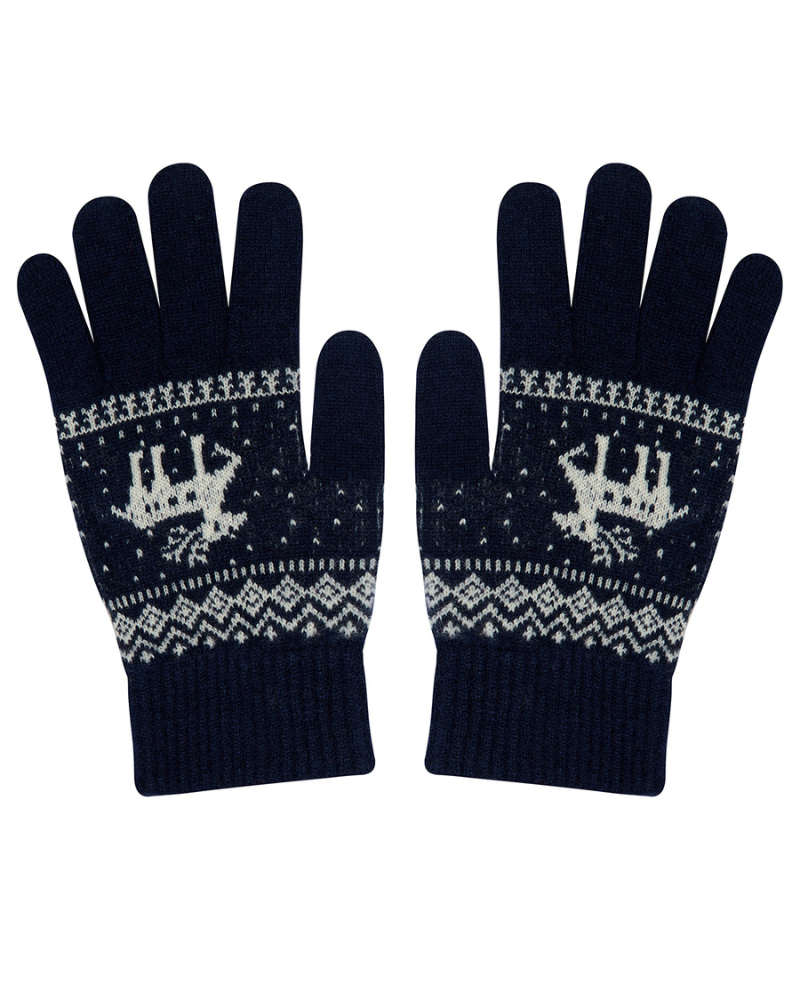 Jumper1234 Reindeer Navy Gloves