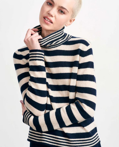 Jumper1234 Super Stripe Navy Knit