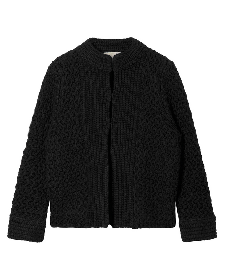 Jumper1234 Textured Black Cardigan