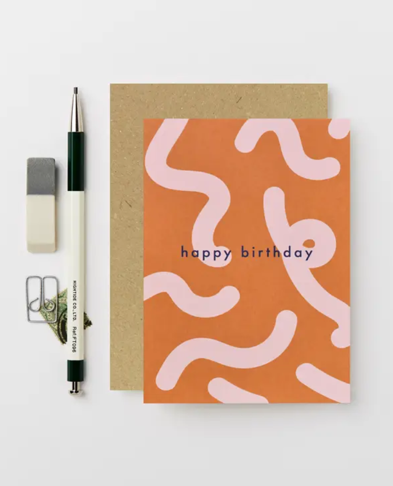 Katie Leamon Orange Flump Birthday Card