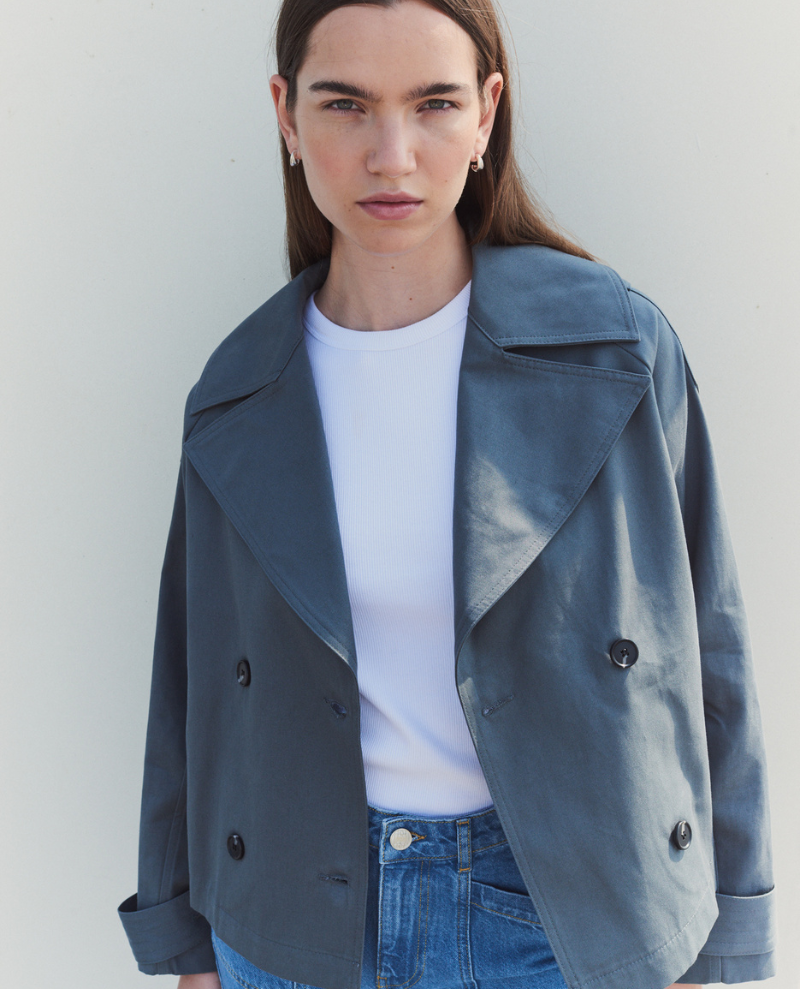 Levete Room Filis Slate Trench Coat