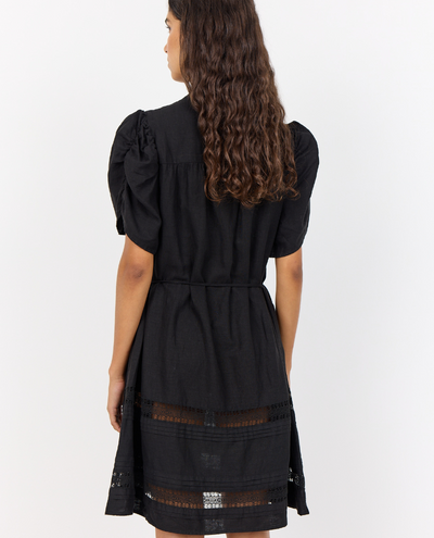 Levete Room Naja Black Linen Dress