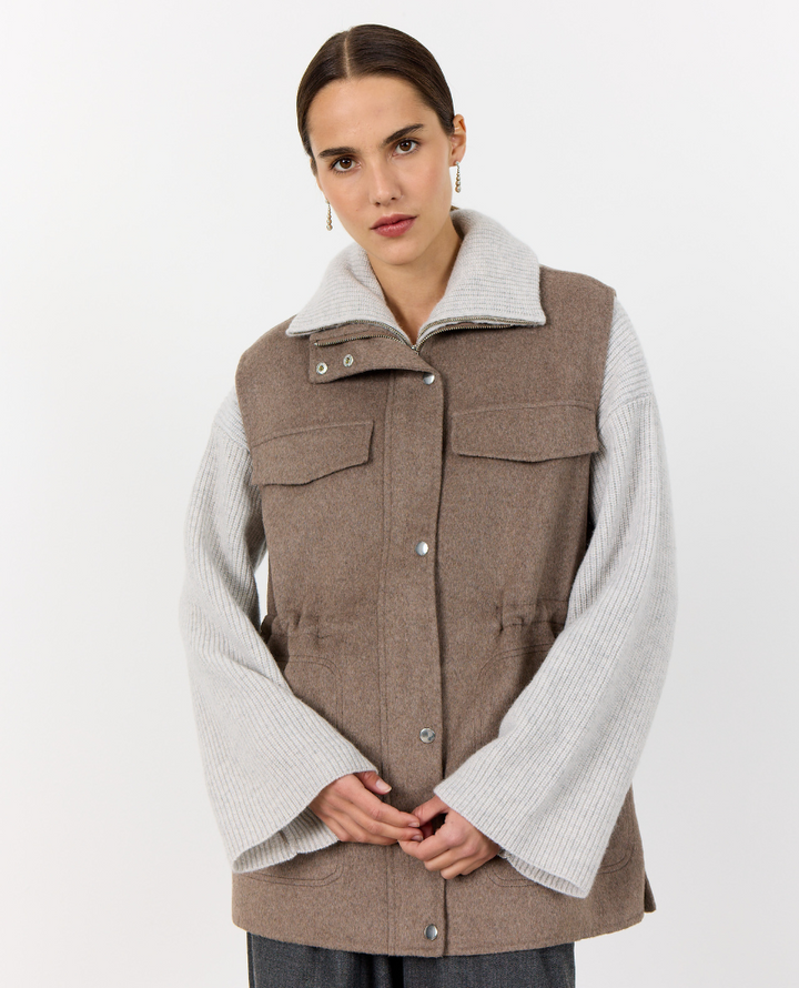 Levete Room Owa Coffee Brown Waistcoat