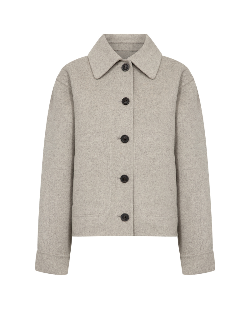 Levete Room Owa Grey Short Wool Coat