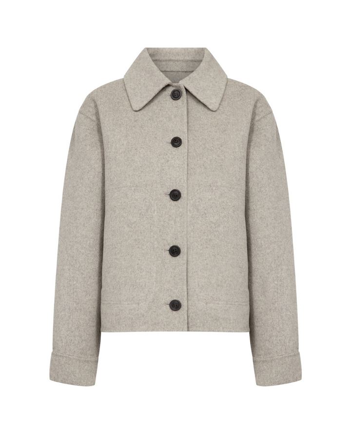 Levete Room Owa Grey Short Wool Coat