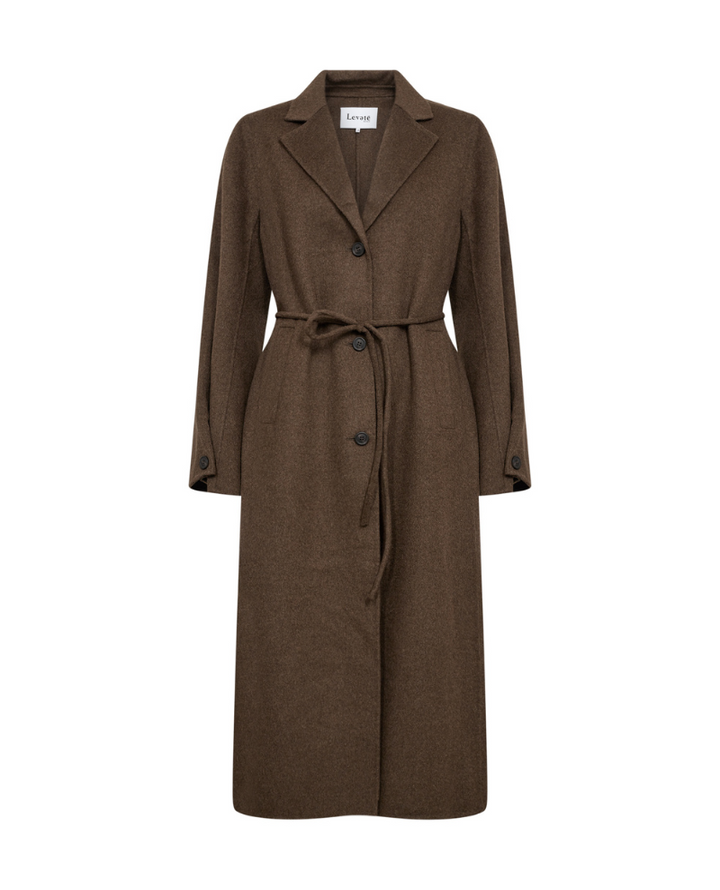 Levete Room Owa Long Brown Belted Coat