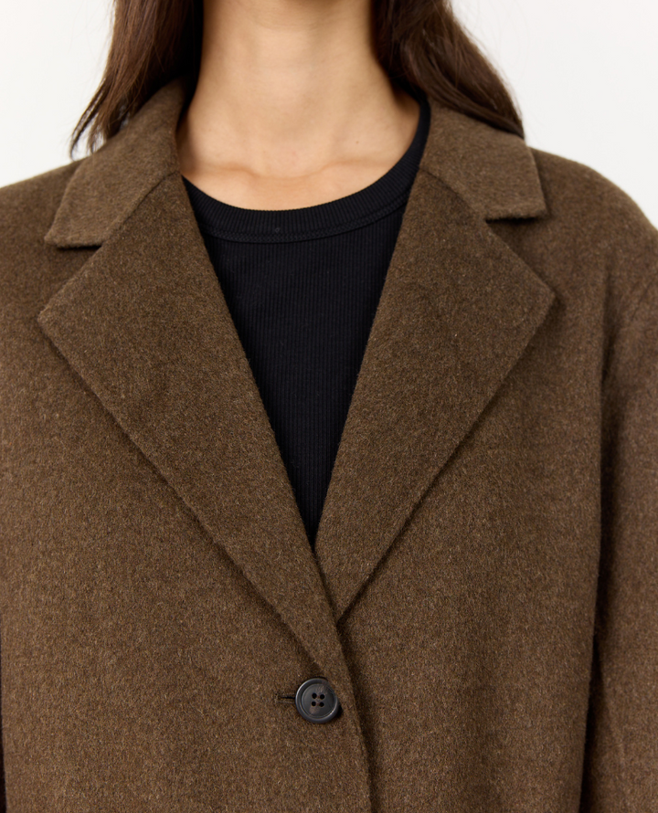 Levete Room Owa Long Brown Belted Coat