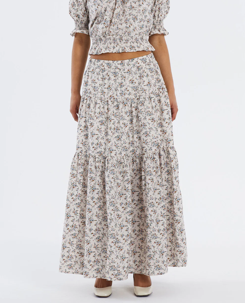 Lollys Laundry Sunset Flower Print Skirt