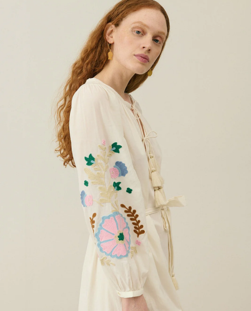 Louise Misha Martina Off White Maxi Dress