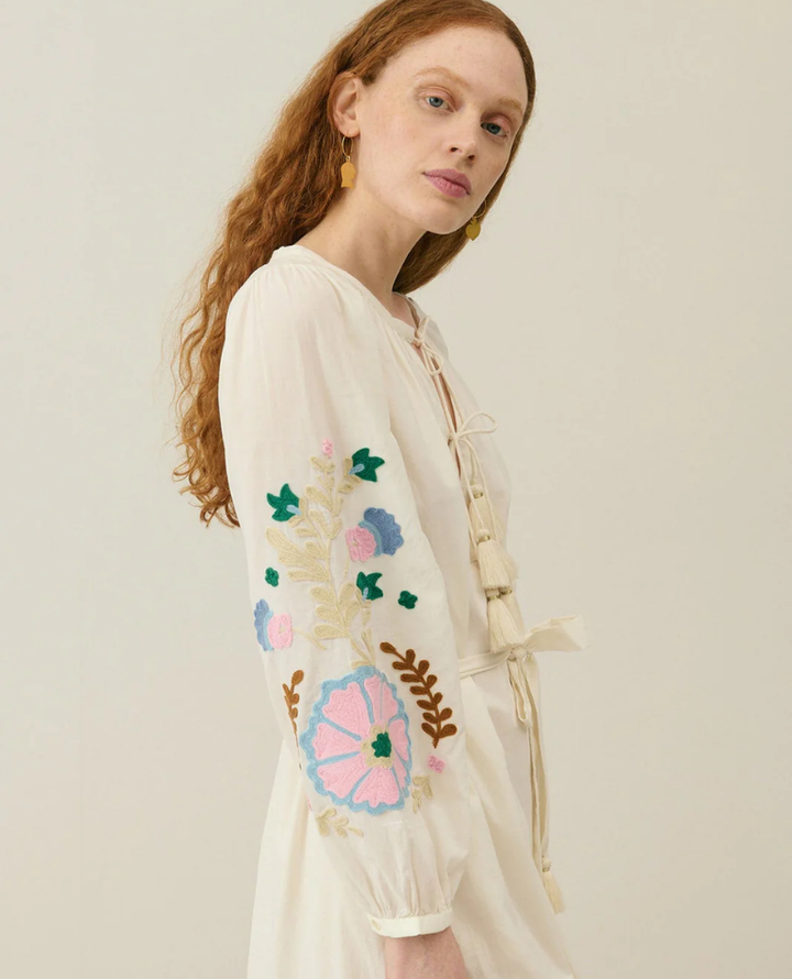 Louise Misha Martina Off White Maxi Dress