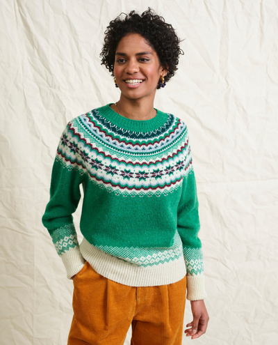 Lowie Caerphilly Fair Isle Green Knit