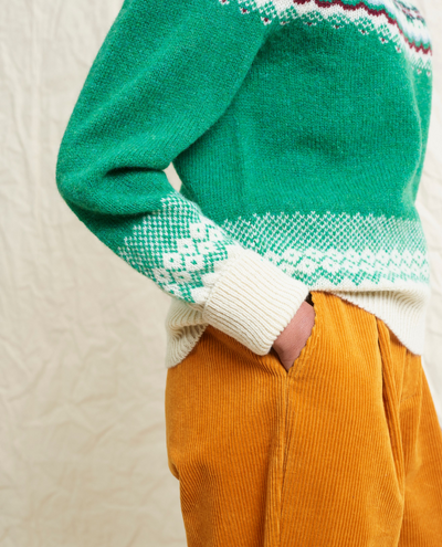 Lowie Caerphilly Fair Isle Green Knit