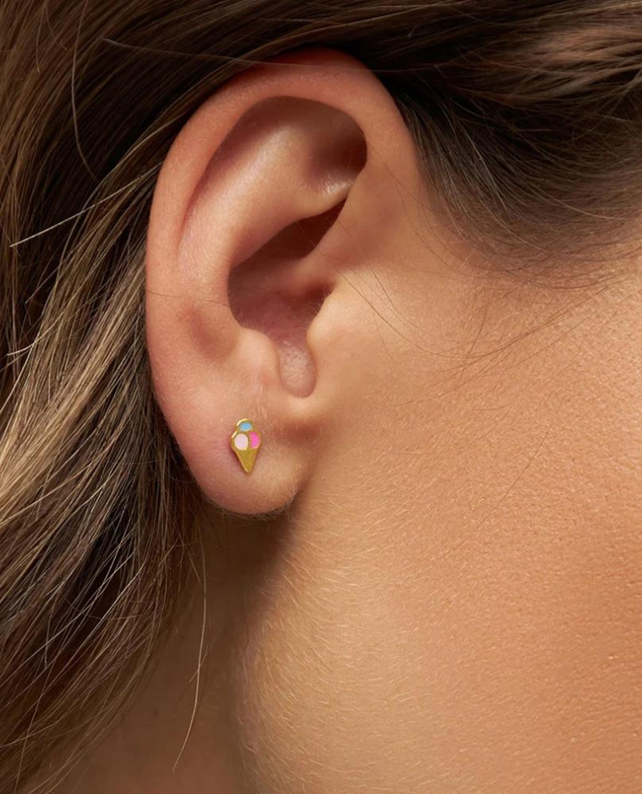 Lulu Copenhagen Gold Ice Cream Ear Stud
