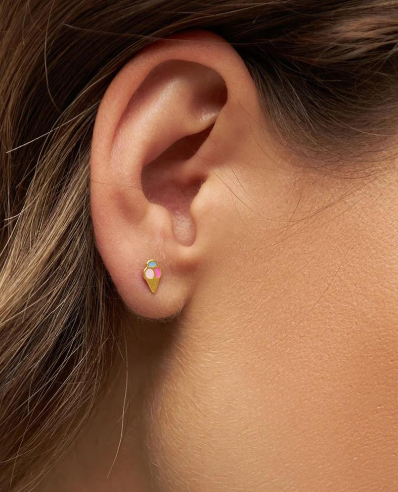 Lulu Copenhagen Gold Ice Cream Ear Stud