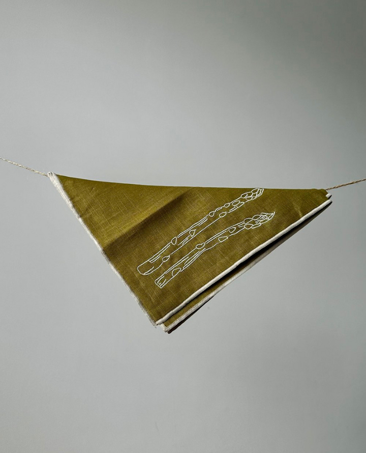 MÆGEN Asparagus Linen Blend Napkins (Set of 2)