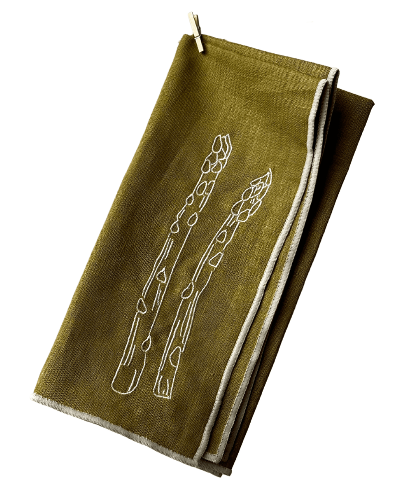 MÆGEN Asparagus Linen Blend Napkins (Set of 2)