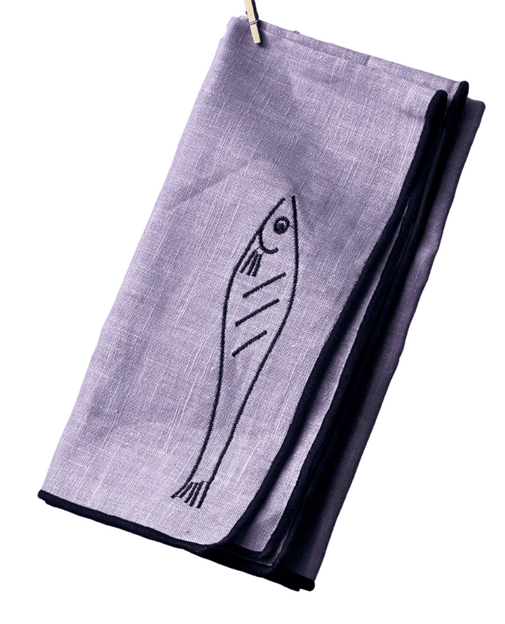 MÆGEN Fish Linen Blend Napkins (Set of 2)