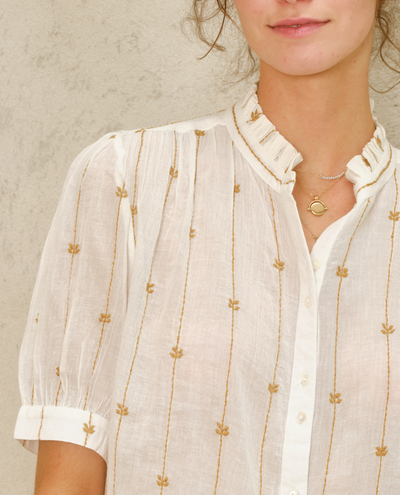 Mabe Dacy Mustard Blouse