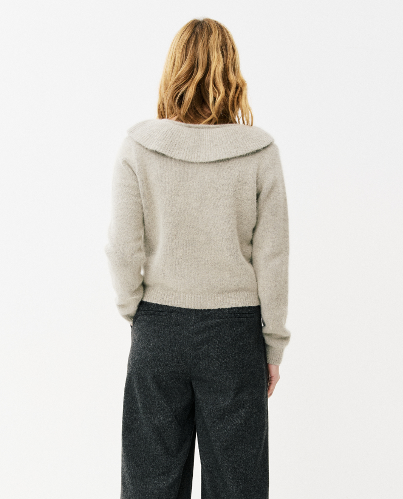 Maison Anana Alinda Grey Collar Cardigan
